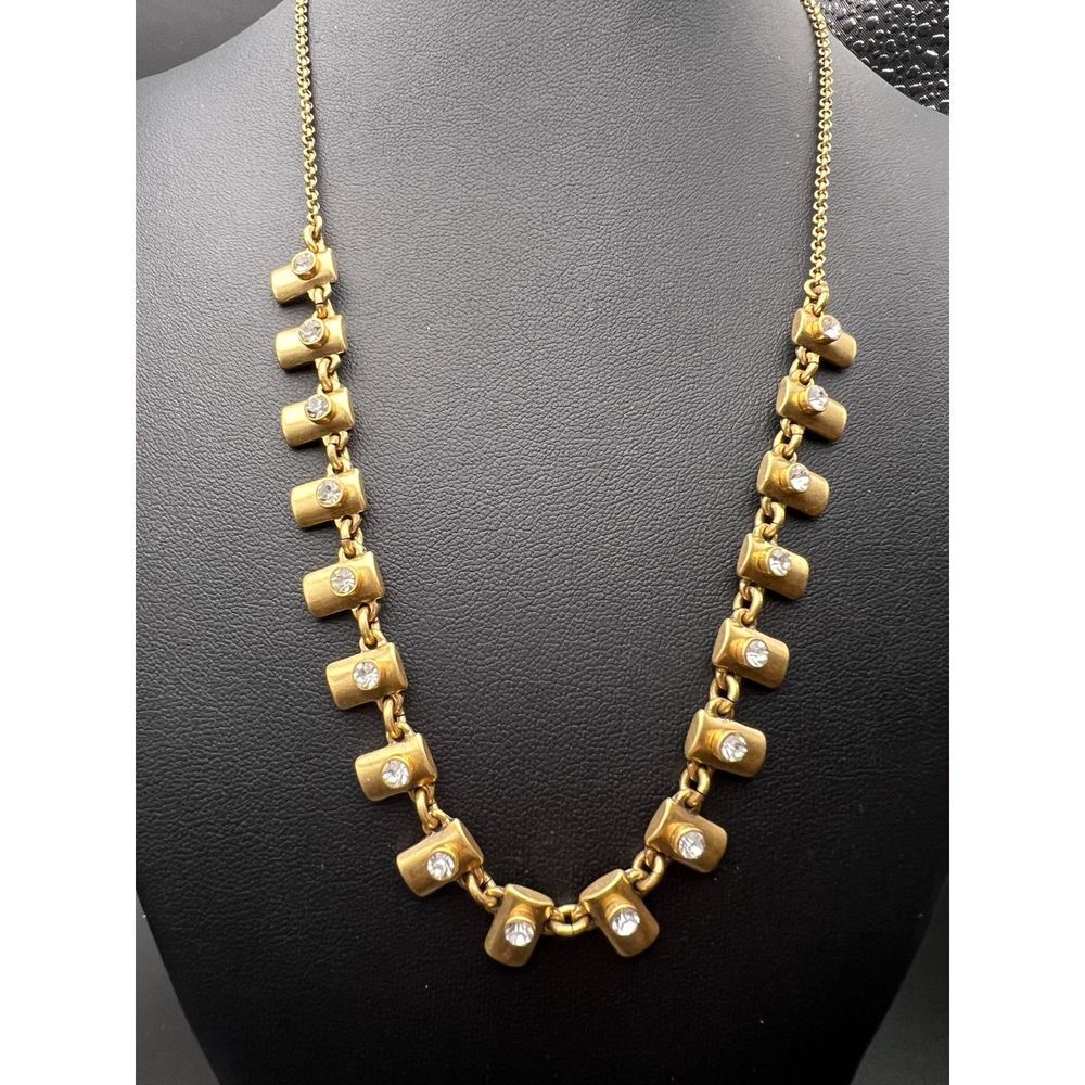J. Crew Crystal Shield Necklace